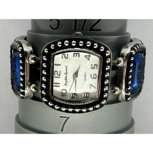 Amy Kahn Russell Watch New Battery Mother of Pearl Stretch Bracelet Watch 6.5"